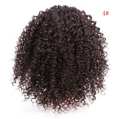 African Drawstring Stretch Small Curly Wig for Women Style 1B