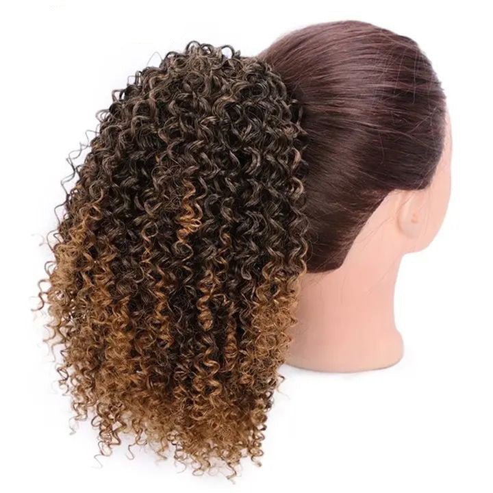 African Drawstring Stretch Small Curly Wig for Women Style130