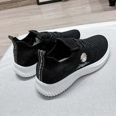 Airy knit Breathable White Mesh Athletic Sneakers Shoes Summer Mesh Black 503