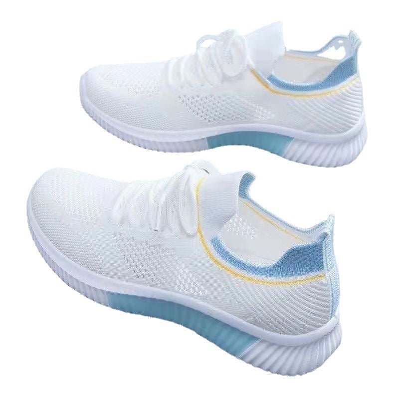 Airy knit Breathable White Mesh Athletic Sneakers Shoes Summer Mesh Black 503