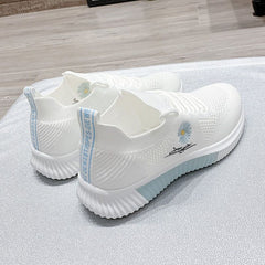 Airy knit Breathable White Mesh Athletic Sneakers Shoes Summer Mesh Blue 503