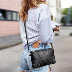 All - Match Lambskin Clutch Bag for Ladies Black