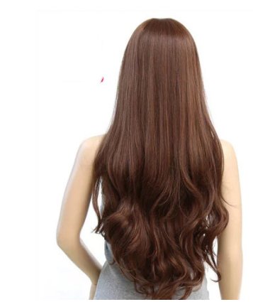 Authentic Cosplay Real Wig for True Character Transformation Oblique black