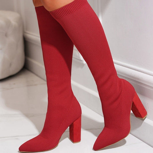 Autumn And Winter Large Size Women's Shoes Red