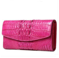 Back Bone Women Tri - fold Wallet Casual Clutch Rose Red