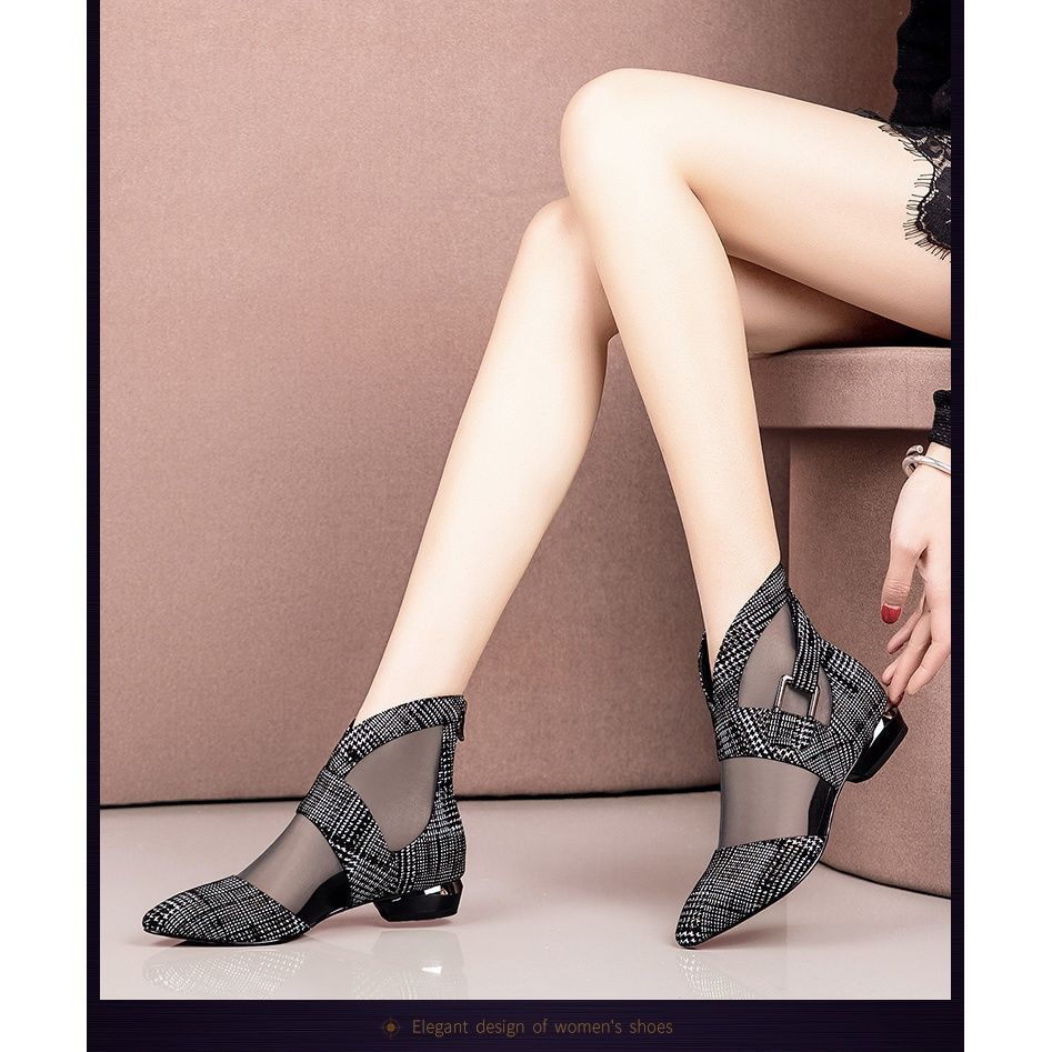 Baotou sandals flat shoes Black