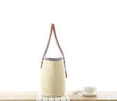 Beach Bag Woven Bag Casual Handbag Beige