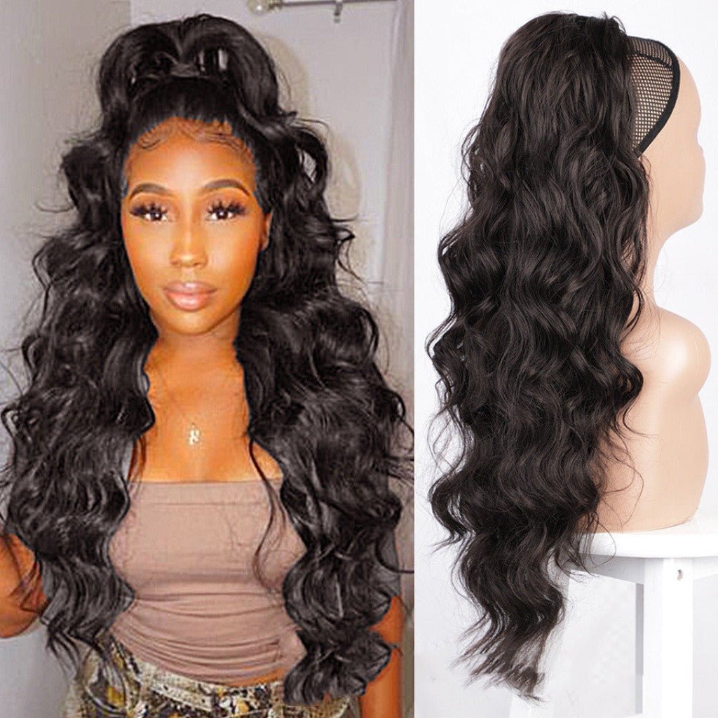 Big Wave Drawstring Ponytail Matte Wig - High - Temperature Silk Fiber 10style