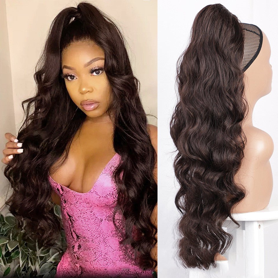 Big Wave Drawstring Ponytail Matte Wig - High - Temperature Silk Fiber 3style