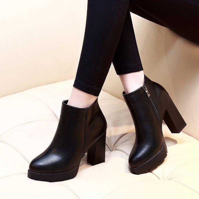 Booties with high heels for women Black