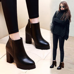 Booties with high heels for women Black