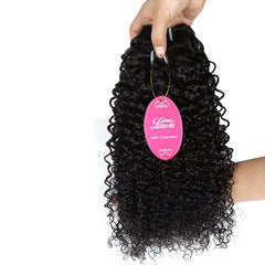 Brazilian Real Hair Curly Bang Hair Bundles, Dyable 8 inches