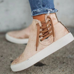 Breezy Flat Casual Airy Canvas Lace - Ups Shoes Hollow Out Tied Black