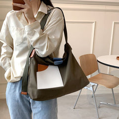 Canvas Clutch Bag for Young College Students Black