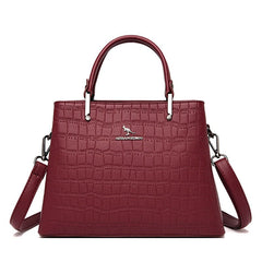 Carrying Crocodile Bag Women's Large Capacity Single Shoulder Burgundy