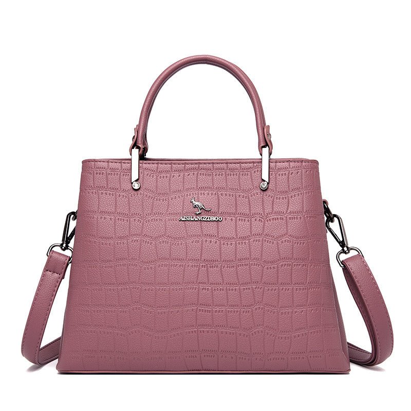 Carrying Crocodile Bag Women's Large Capacity Single Shoulder Pink