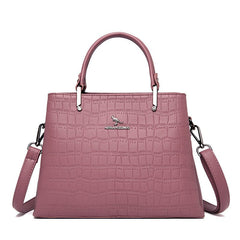 Carrying Crocodile Bag Women's Large Capacity Single Shoulder Pink