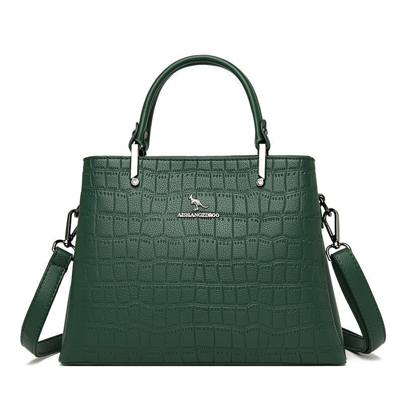 Carrying Crocodile Bag Women's Large Capacity Single Shoulder Green