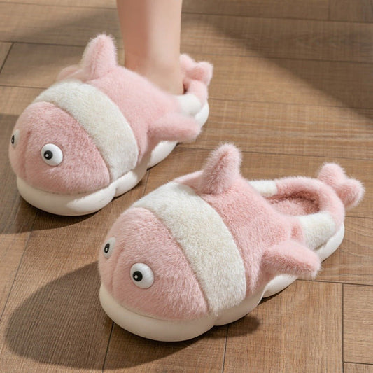 Cartoon Clown fish Cotton Shoes Errand Slippers Playful Steps All Day Pink