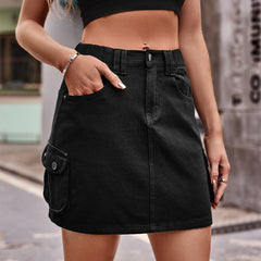 Casual Denim Suit Skirt: Stylish, Comfortable, and Versatile Black