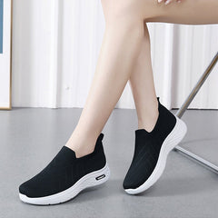 Casual Mesh Shoes Sock Slip Casual Soft Sole Walking Sports Shoe Black