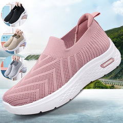 Casual Mesh Shoes Sock Slip Casual Soft Sole Walking Sports Shoe Black