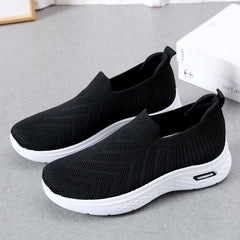 Casual Mesh Shoes Sock Slip Casual Soft Sole Walking Sports Shoe Black