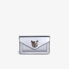 Cat Head Small Crowd Light Luxury Fashion Chain Bag Silver