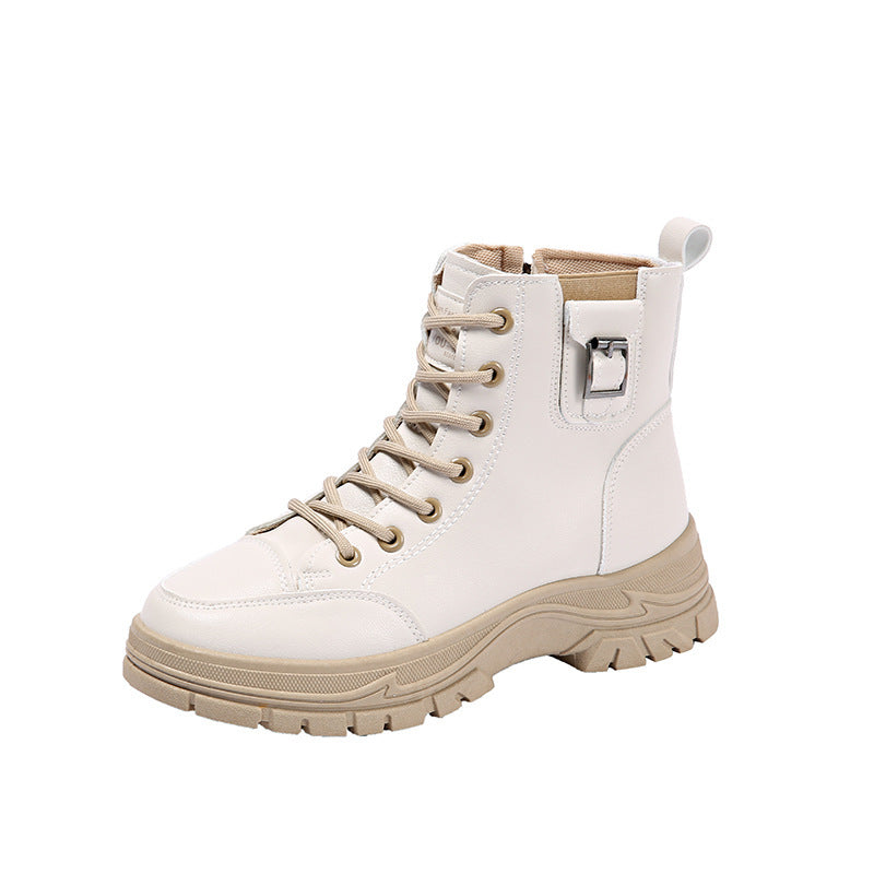 Women's Soft Leather High-Top Shoes