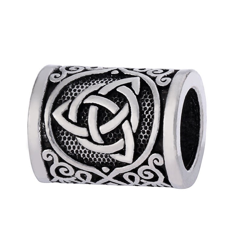 Celtic Knot Large Aperture Antique Silver Hair Jewelry Beads Silver