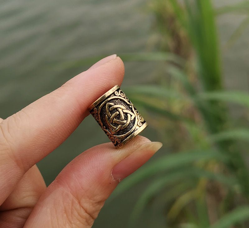 Celtic Knot Large Aperture Antique Silver Hair Jewelry Beads Ancient bronze