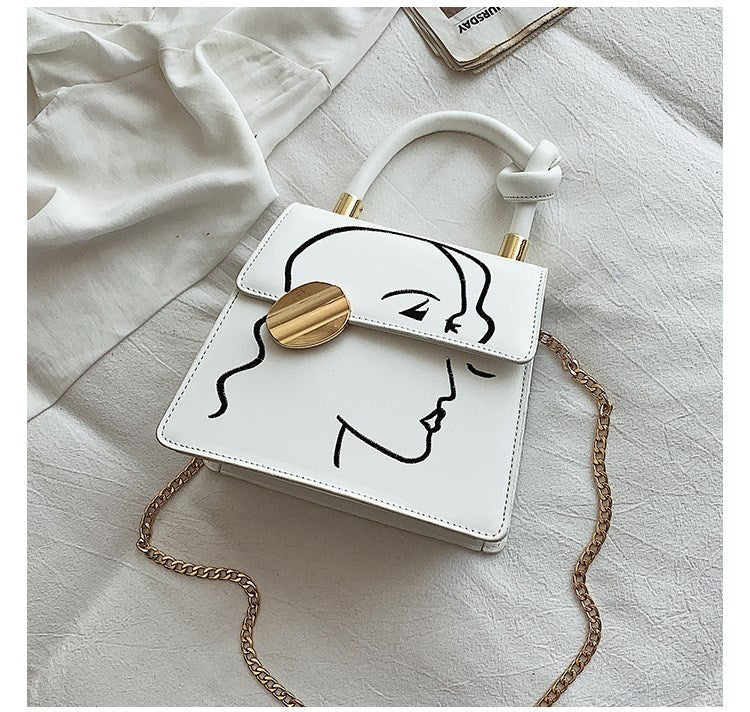 Chain Shoulder Bag, Fresh, Sweet And Fashionable White