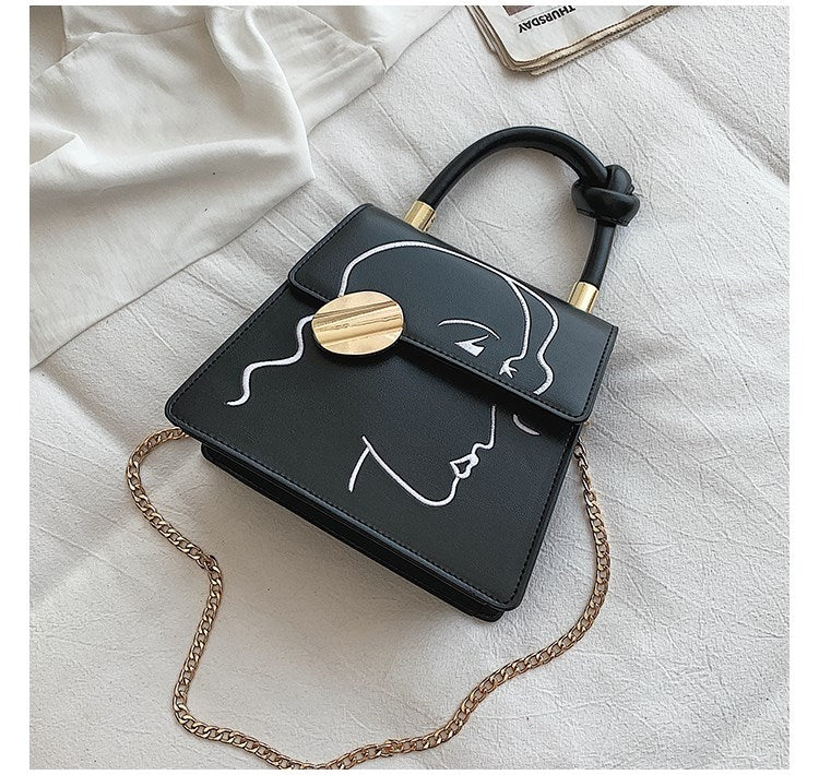 Chain Shoulder Bag, Fresh, Sweet And Fashionable Black