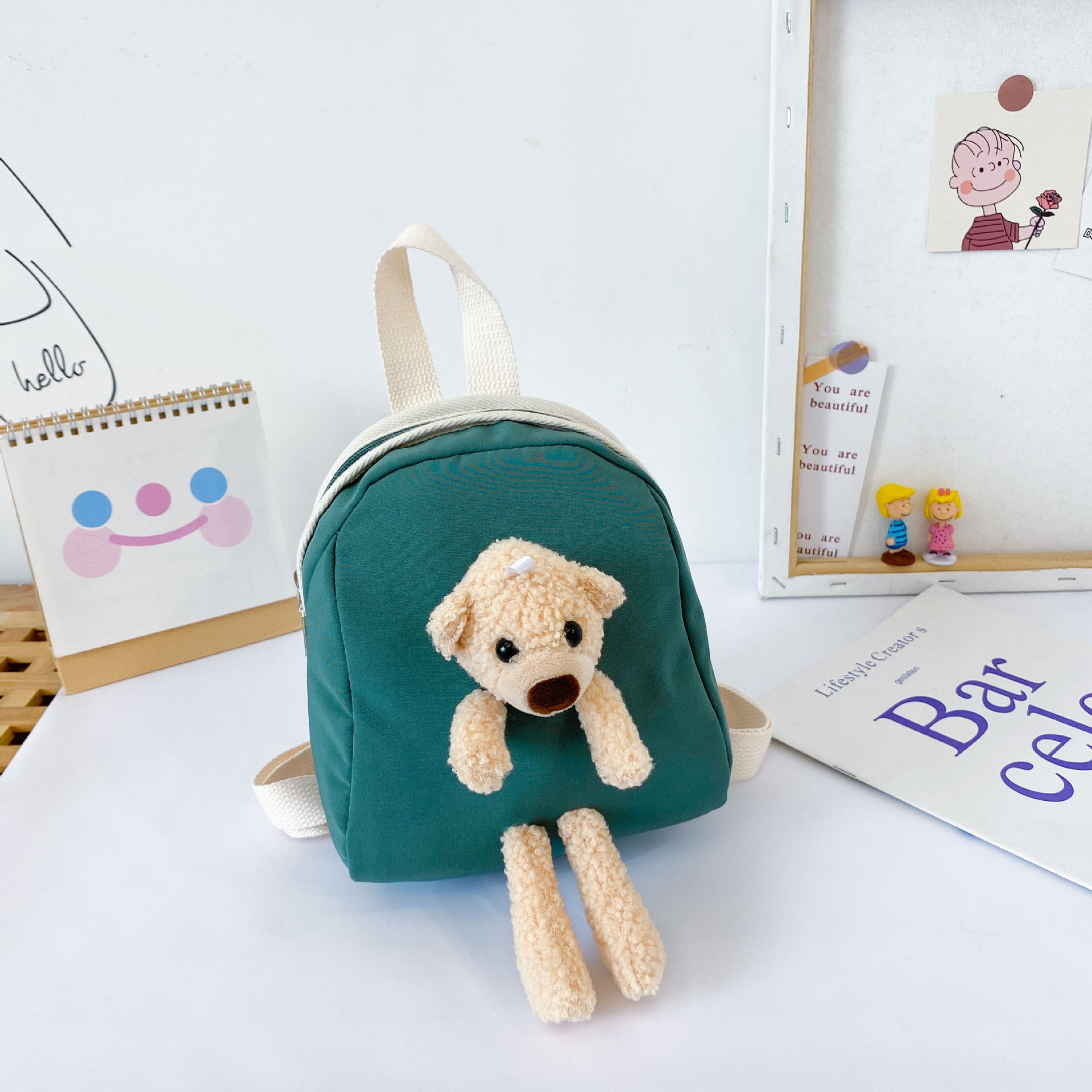 Charming Children's Backpack for Travel and Playful Adventures Green