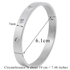 Chic and Stylish: Couple Brick Titanium Steel Bracelet for Women 4mm Gold