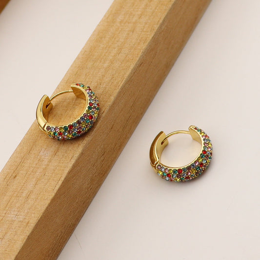 Chic and Stylish Round Commuter Earrings Fashionable Accessories Gold