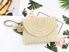 Chic Ball Clutch Messenger Bag Beige