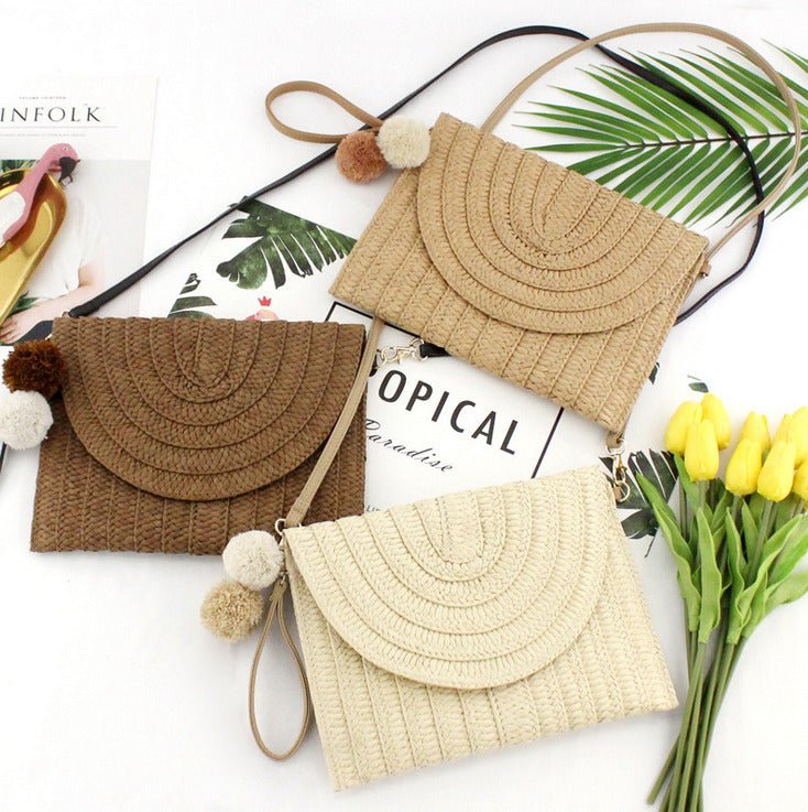 Chic Ball Clutch Messenger Bag Beige