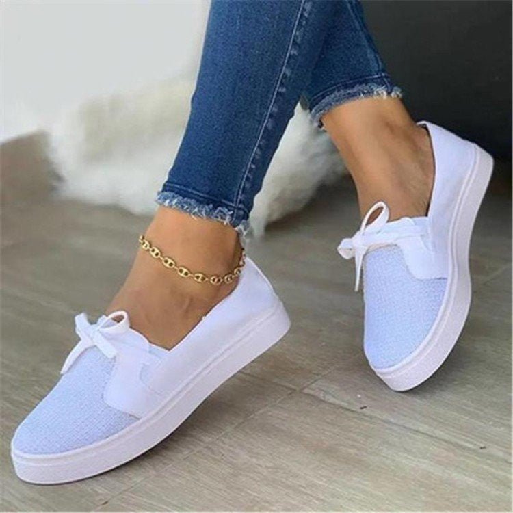 Chic Cozy Slip - On Loafers Fall Flat Shoes Female Low Top Shallow Mouth Black