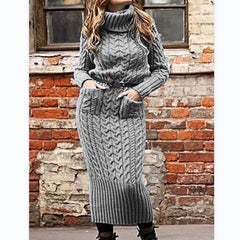 Chic Knitwear Sweater - Women's Fashion Long Sleeve Peacock Blue