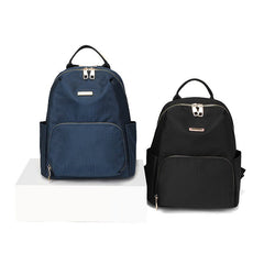 Chic Korean Style Pure Color Oxford Cloth Women's Backpack Blue