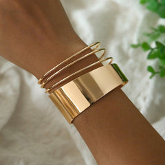 Chic Metal Hollow Bracelet A Simple Statement in Fashion Sku5805