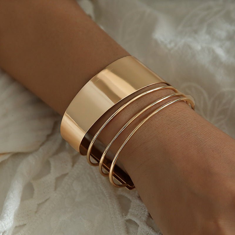 Chic Metal Hollow Bracelet A Simple Statement in Fashion Sku5805