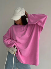 Chic Pink Knitted Bottoming Shirt Pink