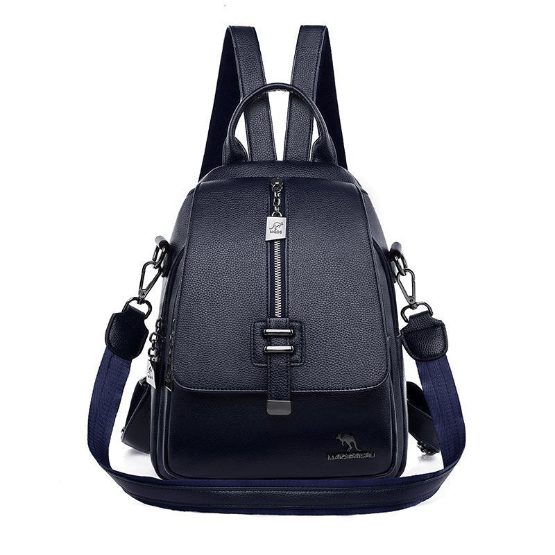 Chic PU Soft Leather Small Backpack - New Fashion Bag Blue