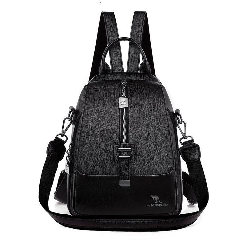 Chic PU Soft Leather Small Backpack - New Fashion Bag Black