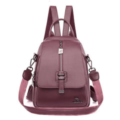 Chic PU Soft Leather Small Backpack - New Fashion Bag Purple