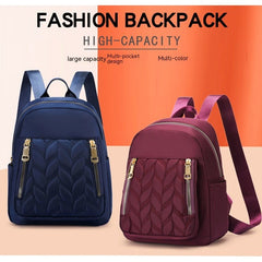 Chic Rhombus Trend Women's Fashion Solid Color Backpack Blue