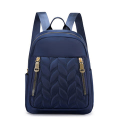 Chic Rhombus Trend Women's Fashion Solid Color Backpack Blue