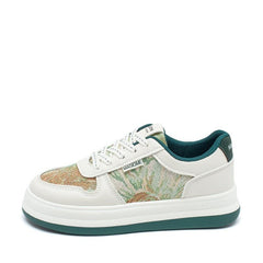 Chunky Canvas Chill Internet - famous Student Retro Sports Board Shoes Beige Green